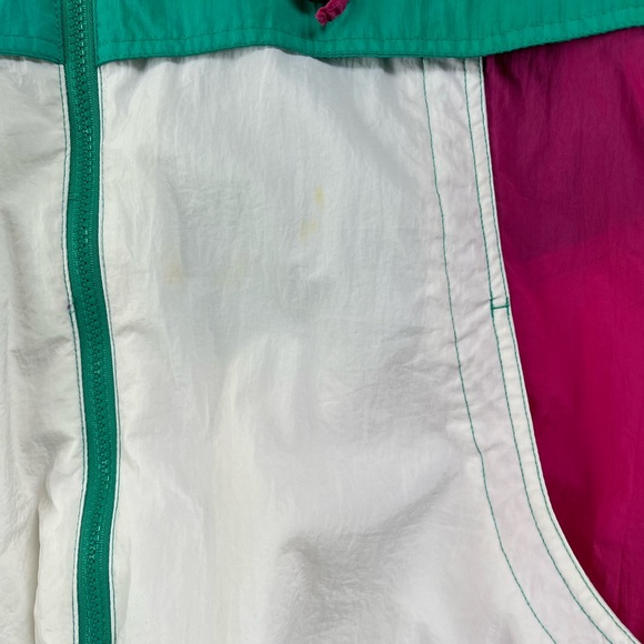 Vintage Color-block High Neck Windbreaker Jacket - Picture 3 of 11